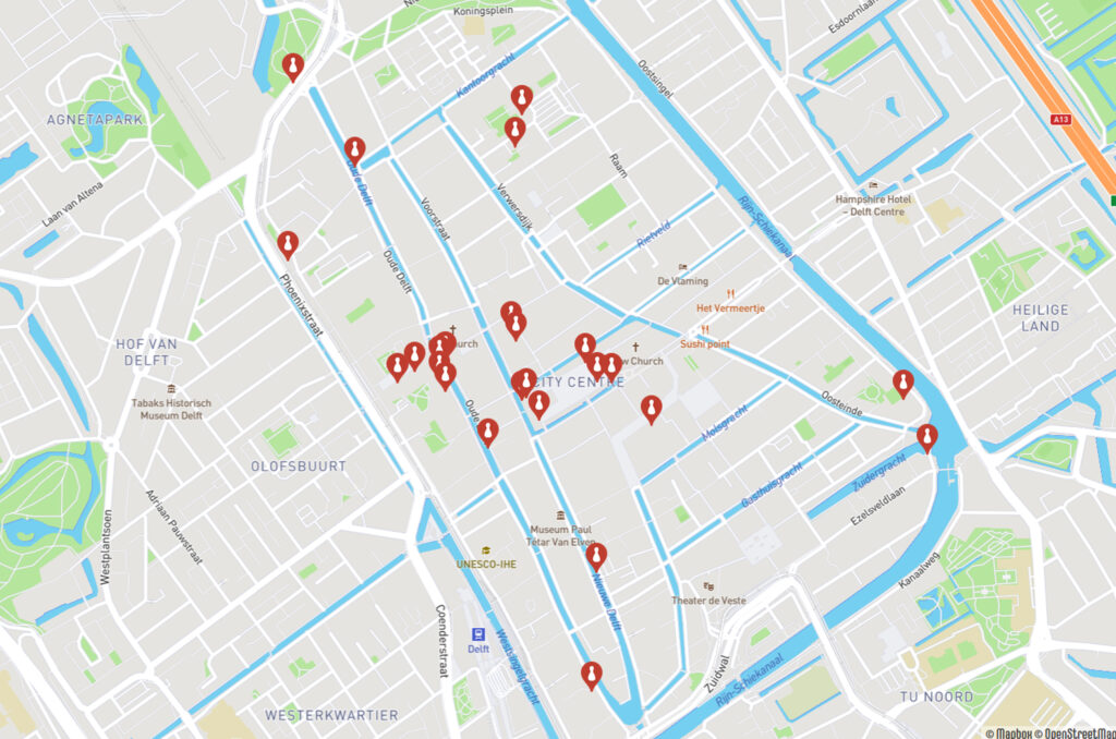 plattegrond Delft